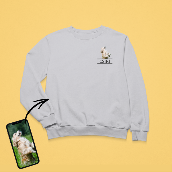 Unisex környakú pulóver - Kicsi színes kép - Saját fotóval