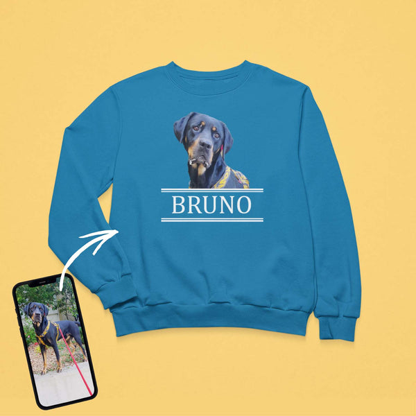 Unisex környakú pulóver - Nagy színes kép - Saját fotóval