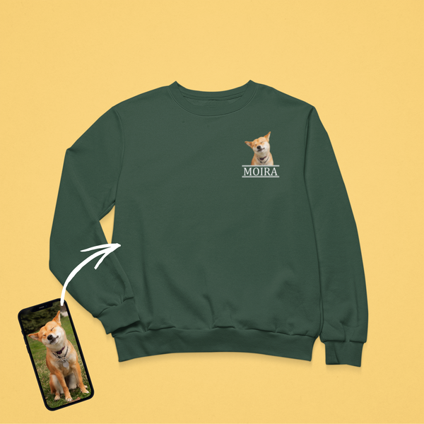 Unisex környakú pulóver - Kicsi színes kép - Saját fotóval