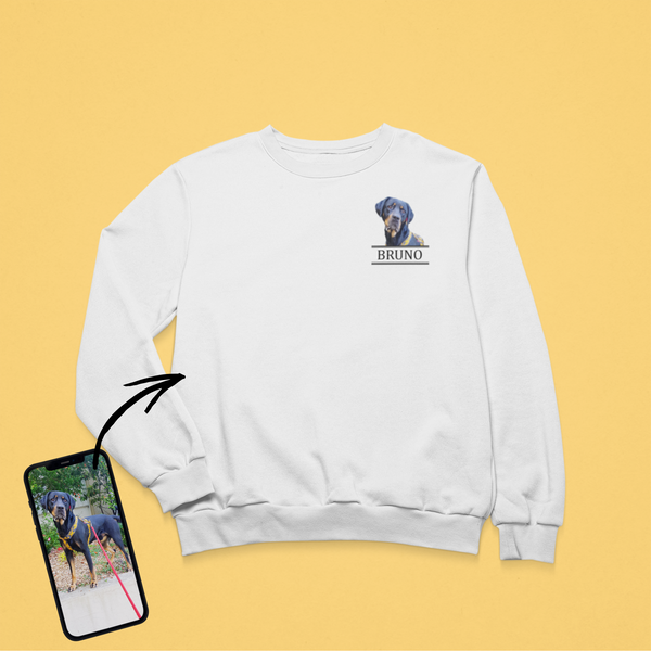 Unisex környakú pulóver - Kicsi színes kép - Saját fotóval