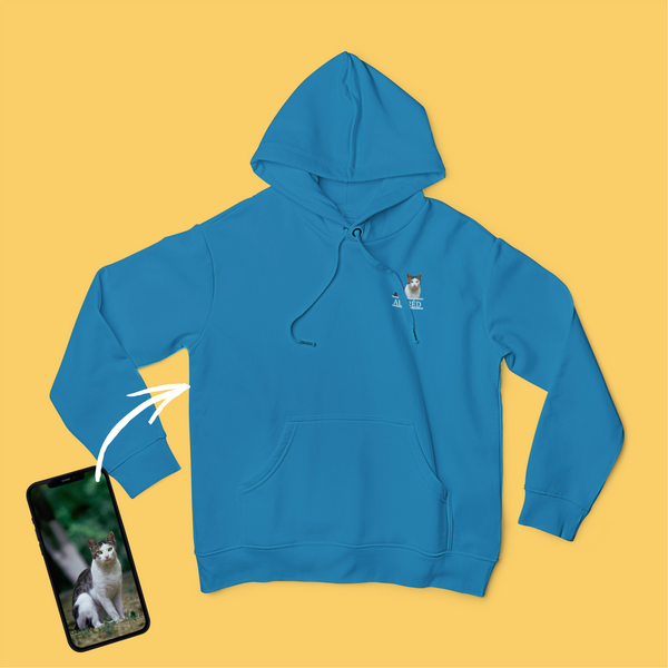 Unisex kapucnis pulóver - Kicsi színes kép - Saját fotóval