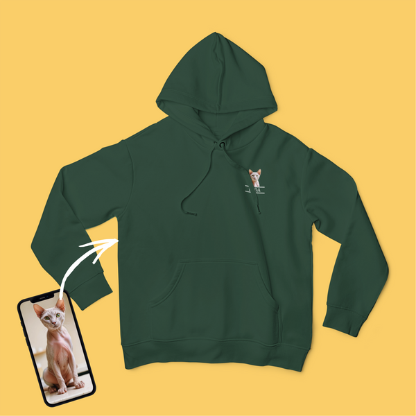 Unisex kapucnis pulóver - Kicsi színes kép - Saját fotóval