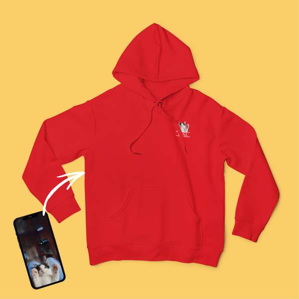 Unisex kapucnis pulóver - Kicsi színes kép - Saját fotóval