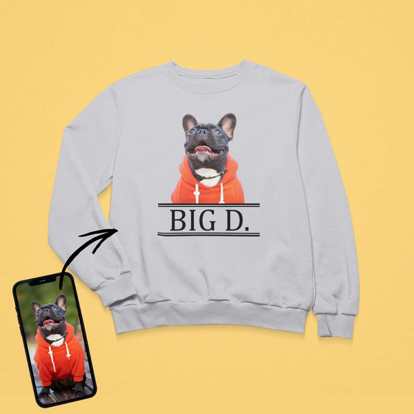 Unisex környakú pulóver - Nagy színes kép - Saját fotóval