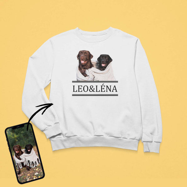 Unisex környakú pulóver - Nagy színes kép - Saját fotóval