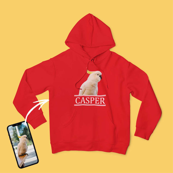 Unisex kapucnis pulóver - Nagy színes kép - Saját fotóval