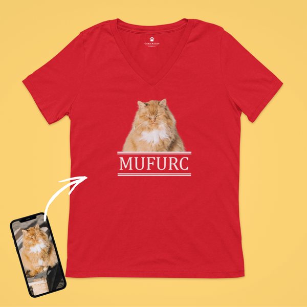 V nyakú póló - Nagy színes kép - Saját fotóval