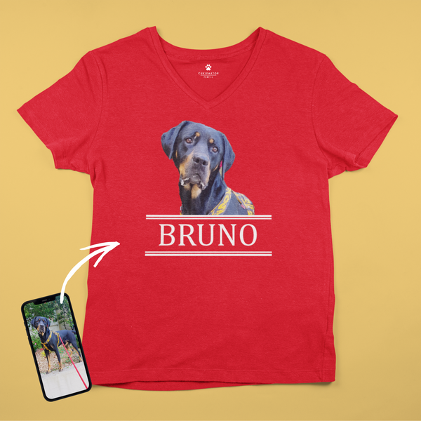 V nyakú póló - Nagy színes kép - Saját fotóval