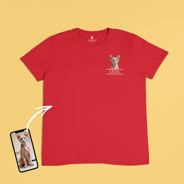 Környakú póló - Mellkas színes kép - Saját fotóval