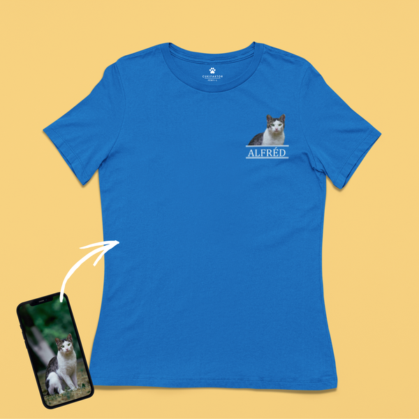 Környakú póló - Mellkas színes kép - Saját fotóval