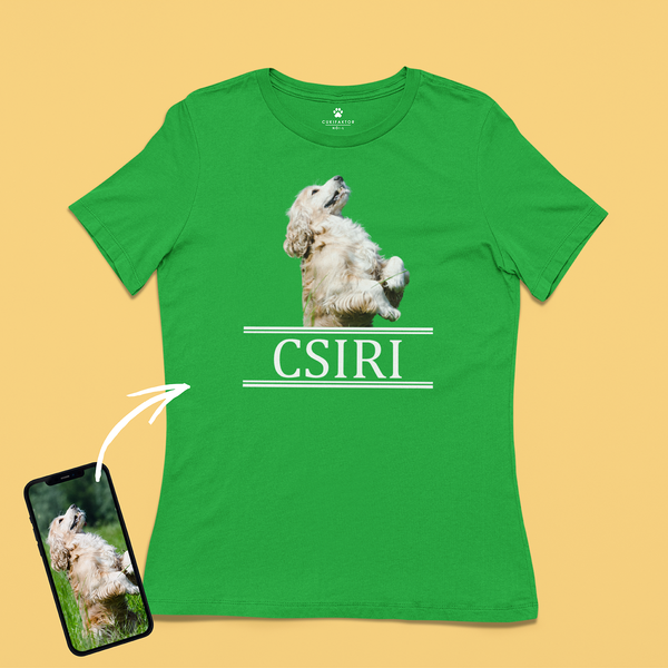 Környakú póló - Nagy színes kép - Saját fotóval