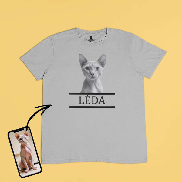 Környakú póló - Nagy fekete-fehér kép - Saját fotóval