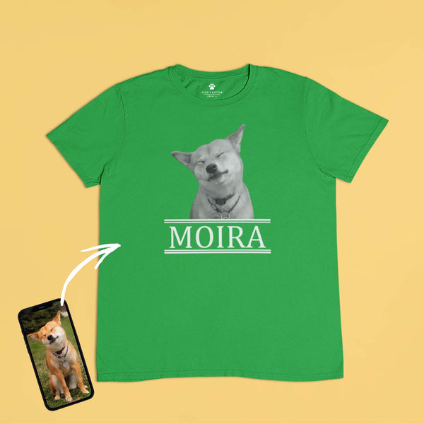 Környakú póló - Nagy fekete-fehér kép - Saját fotóval