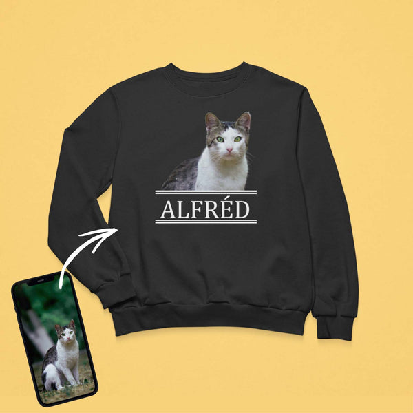 Unisex környakú pulóver - Nagy színes kép - Saját fotóval