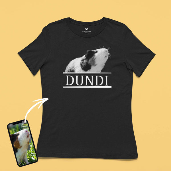 Környakú póló - Nagy fekete-fehér kép - Saját fotóval