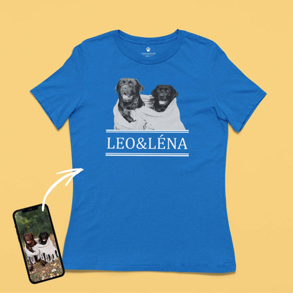 Környakú póló - Nagy fekete-fehér kép - Saját fotóval