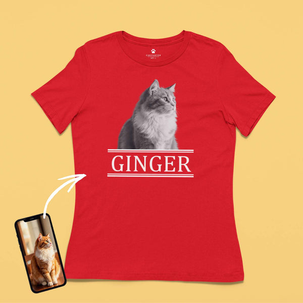 Környakú póló - Nagy fekete-fehér kép - Saját fotóval