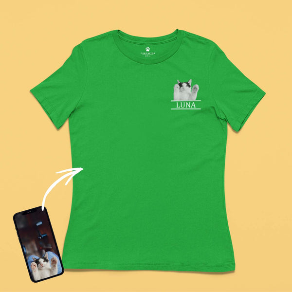 Környakú póló - Mellkas fekete-fehér kép - Saját fotóval