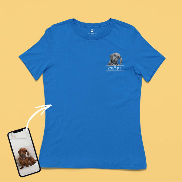 Környakú póló - Mellkas fekete-fehér kép - Saját fotóval