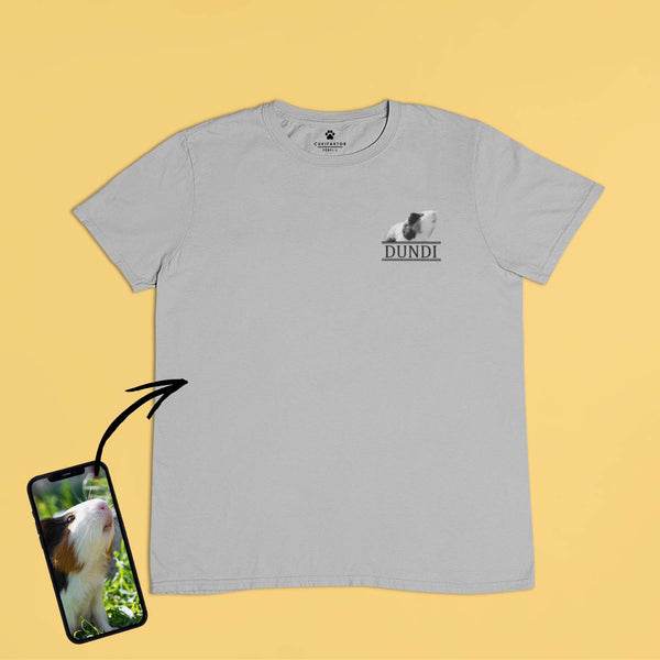 Környakú póló - Mellkas fekete-fehér kép - Saját fotóval