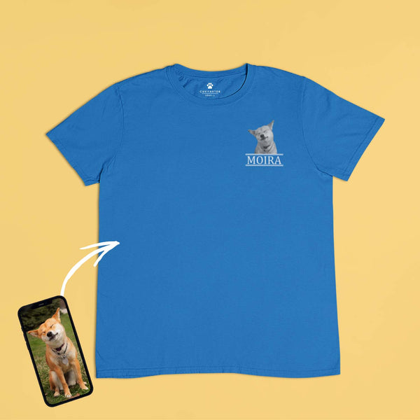 Környakú póló - Mellkas fekete-fehér kép - Saját fotóval