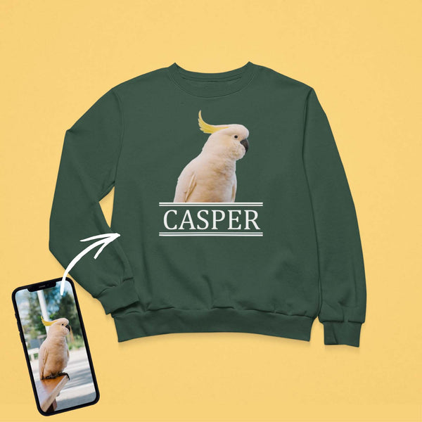 Unisex környakú pulóver - Nagy színes kép - Saját fotóval